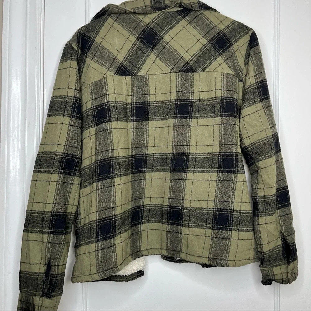Lucky Brand Womens Large Snap Plaid Lined Jacket - Picture 7 of 7